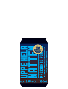Irish Whiskey Uppe Hela Natten - Marble Beers - Irish Whiskey Aged Macchiato Porter,  5.1%, 330ml Can