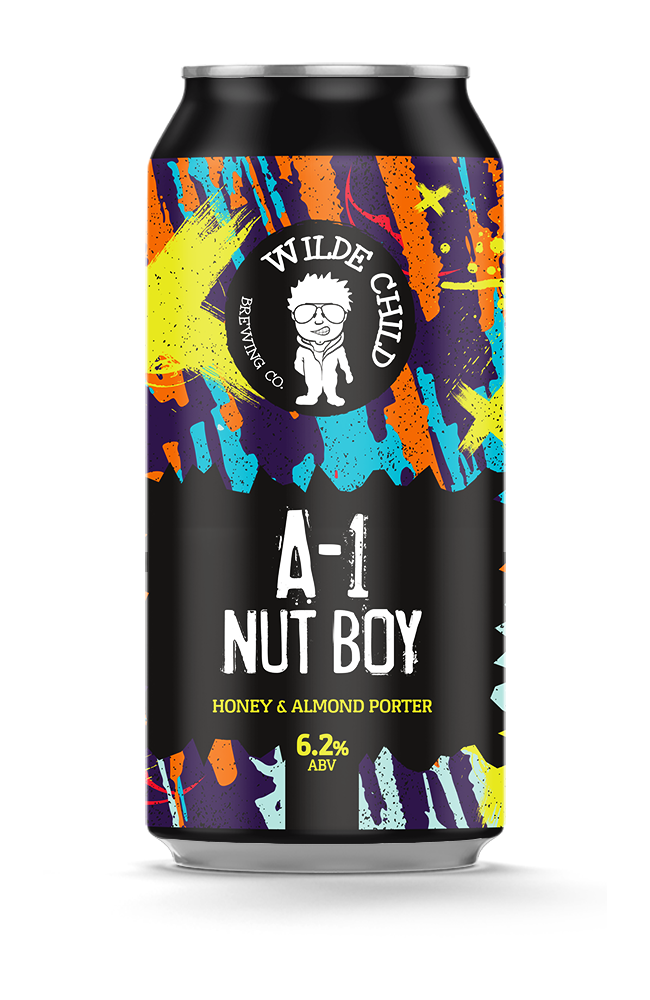A-1 Nut Boy - Wilde Child Brewing Co - Honey & Almond Porter, 6.2%, 440ml Can