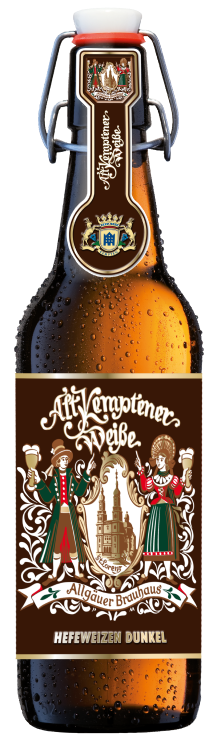 Alt Kemptener Weisse - Allgäuer Brauhaus - Hefeweizen Dunkel, 5%, 500ml Bottle