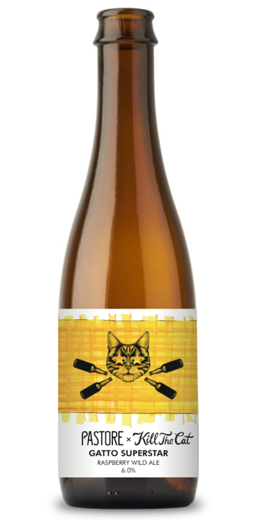 Gatto Superstar - Pastore Brewing X Kill The Cat - Raspberry Wild Ale, 6%, 375ml Bottle