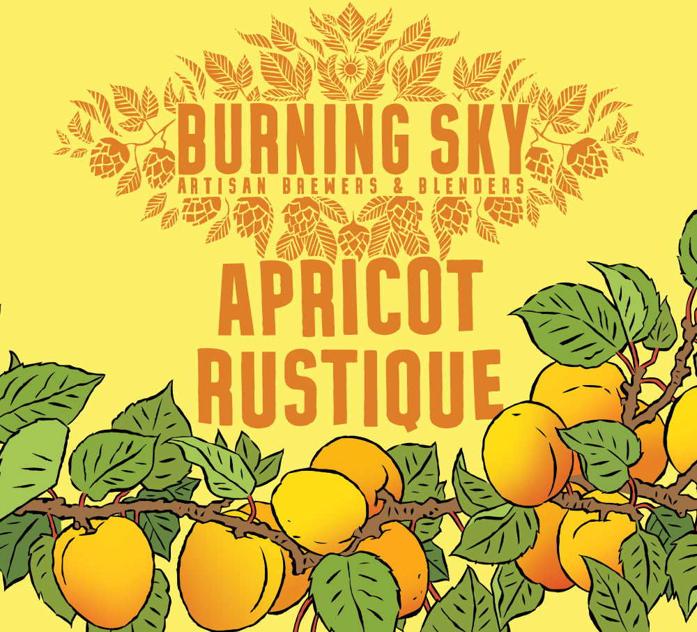 Apricot Rustique - Burning Sky - Apricot Wild Belgian Pale Ale, 7.5%, 750ml Sharing Bottle