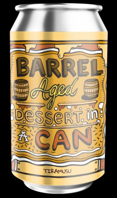 Barrel Aged Dessert In A Can Tiramisu - Amundsen Brewery - Barrel Aged Tiramisu Imperial Stout, 11.5%, 330ml Can