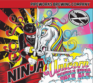Ninja Vs Unicorn - Pipeworks Brewing Co - DIPA, 8%, 473ml Can
