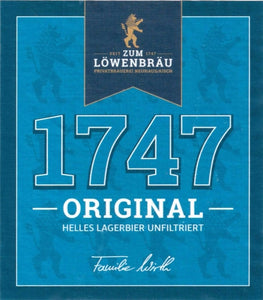 Zum Löwenbräu 1747 Original - Löwenbräu - Helles, 4.9%, 500ml Bottle