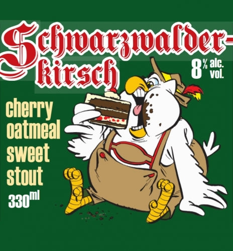 Schwarzwalder Kirsch - Uiltje Brewing Co - Cherry Oatmeal Sweet Stout, 8%, 330ml Bottle