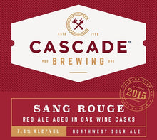 Load image into Gallery viewer, Sang Rouge - Cascade Brewing - Red Ale Aged In Oak Casks, 7.8%, 750ml Sharing Bottle
