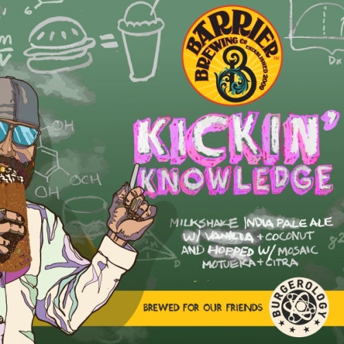 Kickin' Knowledge - Barrier Brewing Co - Milkshake IPA with Vanilla & Coconut, 7%, 473ml