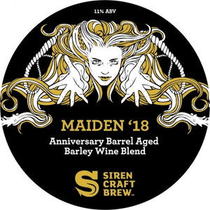 Maiden 2018 - Siren Craft Brew - Barrel Aged Barley Wine, 11%, 375ml Bottles