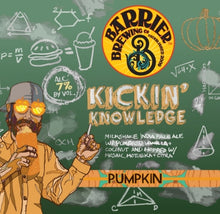 Load image into Gallery viewer, Kickin&#39; Knowledge Pumpkin - Barrier Brewing Co - Milkshake IPA with Vanilla, Coconut &amp; Pumpkin 7%, 473ml Can
