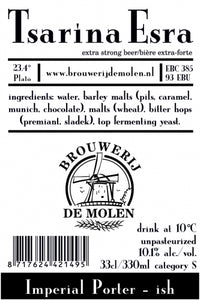 Tsarina Esra - Brouwerij De Molen - Imperial Porter, 10.1%, 330ml Bottle