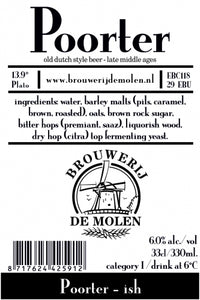 Poorter - Brouwerij De Molen - Porter, 6%, 330ml Bottle