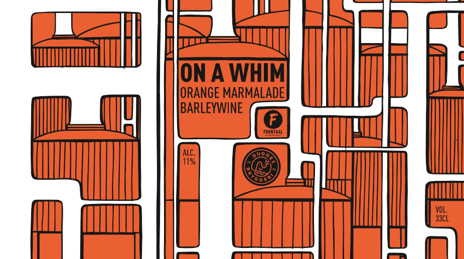 On A Whim - Brouwerij Frontaal X Dugges Bryggeri - Orange Marmalade Barley Wine, 11%, 330ml