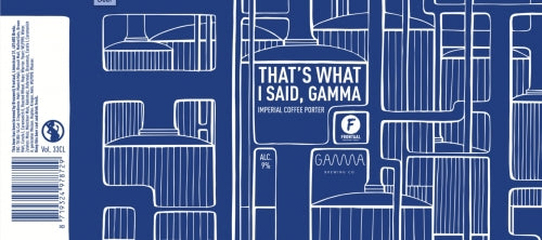 That's What I Said, Gamma - Brouwerij Frontaal X Gamma Brewing Co - Imperial Coffee Porter, 9%, 330ml