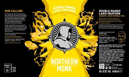 Double Mango Lassi Heathen - Northern Monk - Mango Lassi DIPA, 8.8%, 440ml
