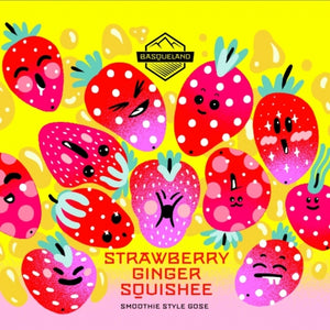 Strawberry Ginger Squishee - Basqueland Brewing Co - Strawberry & Ginger Gose, 6.5%, 440ml Can