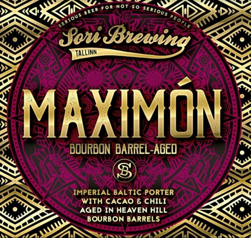 Maximón - Sori Brewing - Heaven Hill Bourbon Barrel Aged Imperial Baltic Porter with Cocoa & Chilli, 12%, 330ml Bottle