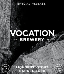 BA Imperial Liquorice Stout - Vocation Brewery - Red Wine Barrel Aged Imperial Liquorice Stout, 11.7%, 330ml Can