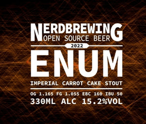 Enum 2022 - Nerd Brewing - Imperial Carrot Cake Milk Stout, 15.2%, 330ml Bottle