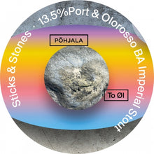 Load image into Gallery viewer, Sticks &amp; Stones - Põhjala Brewery X To Øl - Port &amp; Olorosso Barrel Aged Imperial Stout, 13.5%, 330ml Bottle
