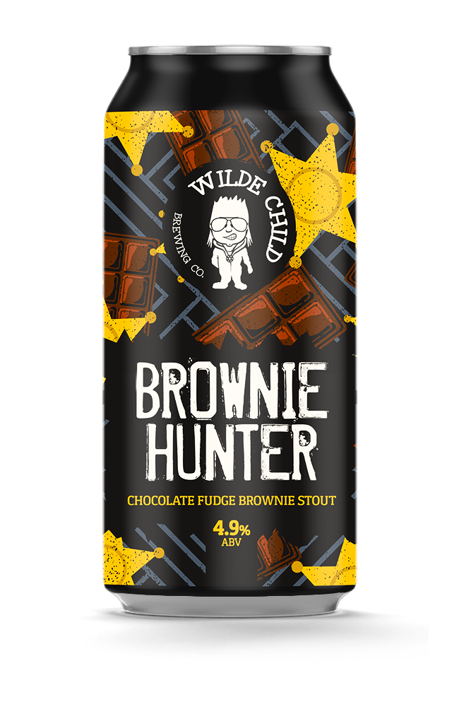Brownie Hunter - Wilde Child Brewing Co - Chocolate Fudge Brownie Stout, 4.9%, 440ml Can