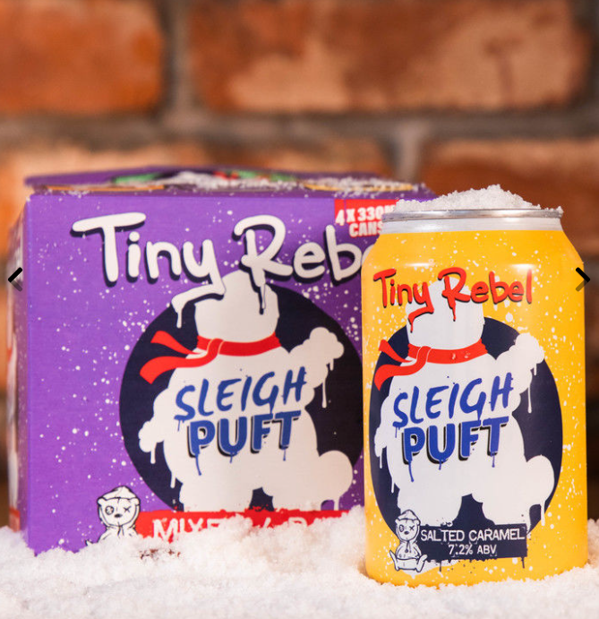 Sleigh Puft Salted Caramel - Tiny Rebel - Salted Caramel Marshmallow Porter, 7.2%, 330ml Can