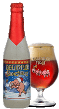 Load image into Gallery viewer, Delirium Christmas Gift Set - Brouwerij Huyghe (Delirium) - Xmas Belgian Strong Ale, 10%, 4x330ml Bottles &amp; Glass Gift Set
