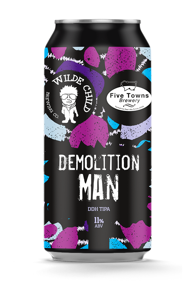 Demolition Man - Wilde Child Brewing Co X Five Towns Brewery - DDH Triple IPA, 11%, 440ml Can