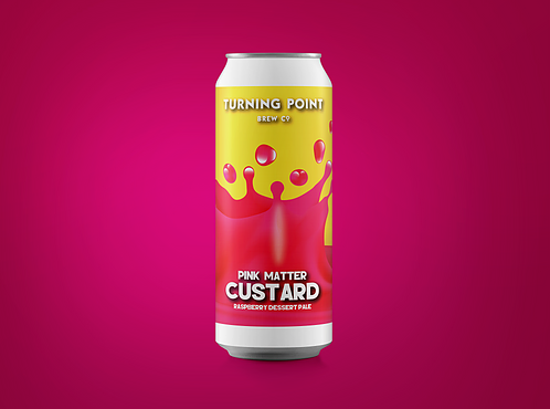 Pink Matter Custard - Turning Point Brew Co - Raspberry Dessert Pale Ale, 6%, 440ml Can