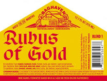 Load image into Gallery viewer, Robus Of Gold - Mikkeller Baghaven - Wine Barrel Aged Golden Raspberry Danish Wild Ale, 7.2%, 375ml Bottle
