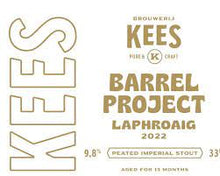 Load image into Gallery viewer, Barrel Project Laphroaig 2022 - Brouwerij Kees - Laphroaig Barrel Aged Peated Imperial Stout, 9.8%, 330ml Can
