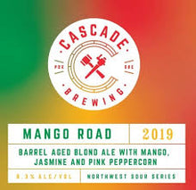 Load image into Gallery viewer, Mango Road - Cascade Brewing - Barrel Aged Blond Ale with Mango, Jasmine &amp; Pink Peppercorn, 8.3%, 500ml Bottle
