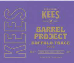 Barrel Project Buffalo Trace 2022 - Brouwerij Kees - Buffalo Trace Barrel Aged Imperial Rye Stout, 12.1%, 330ml Can
