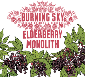 Elderberry Monolith - Burning Sky - Blended Mixed Fermentation Dark Ale with Elderberry, 9.7%, 750ml Sharing Beer Bottle