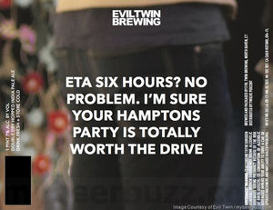 ETA Six Hours? - Evil Twin Brewing - DDH IPA, 7%, 473ml Can