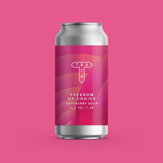 Freedom Of Choice - Track Brewing Co - Raspberry Sour, 7.2%, 440ml Can