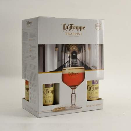 La Trappe Gift Set - Bierbrouwerij De Koningshoeven - Belgian Ales, 4x330ml Bottle & Glass Gift Set