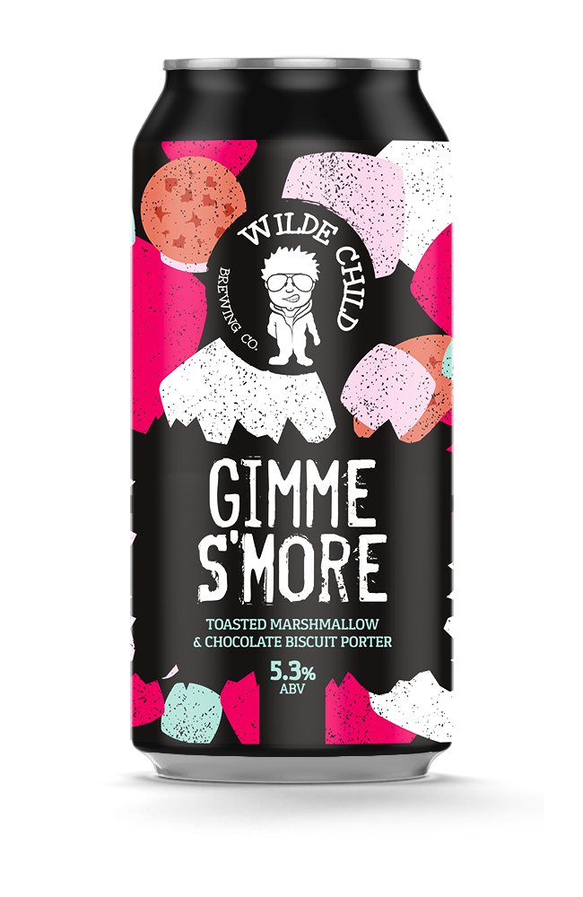 Gimme S'More - Wilde Child Brewing Co - Toasted Marshmallow & Chocolate Biscuit Porter, 5.3%, 440ml Can