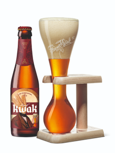 Kwak Gift Set - Brouwerij Bosteels - Belgian Tripel, 8.7%, 4x330ml Bottle & Glass with Stand Gift Set