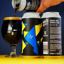 Load image into Gallery viewer, Barrel Aged Smoked Stout - North Brewing Co X Varvar - Laphroaig Whisky Barrel Aged Imperial Smoked Stout, 9%, 440ml Can
