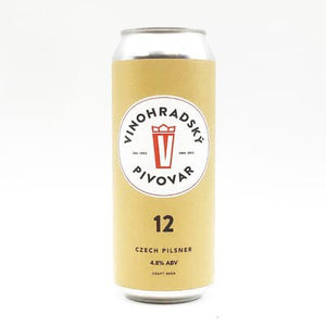 12 Czech Pilsner - Vinohradský Pivovar - Czech Pilsner, 4.8%, 500ml Can