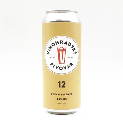 12 Czech Pilsner - Vinohradský Pivovar - Czech Pilsner, 4.8%, 500ml Can