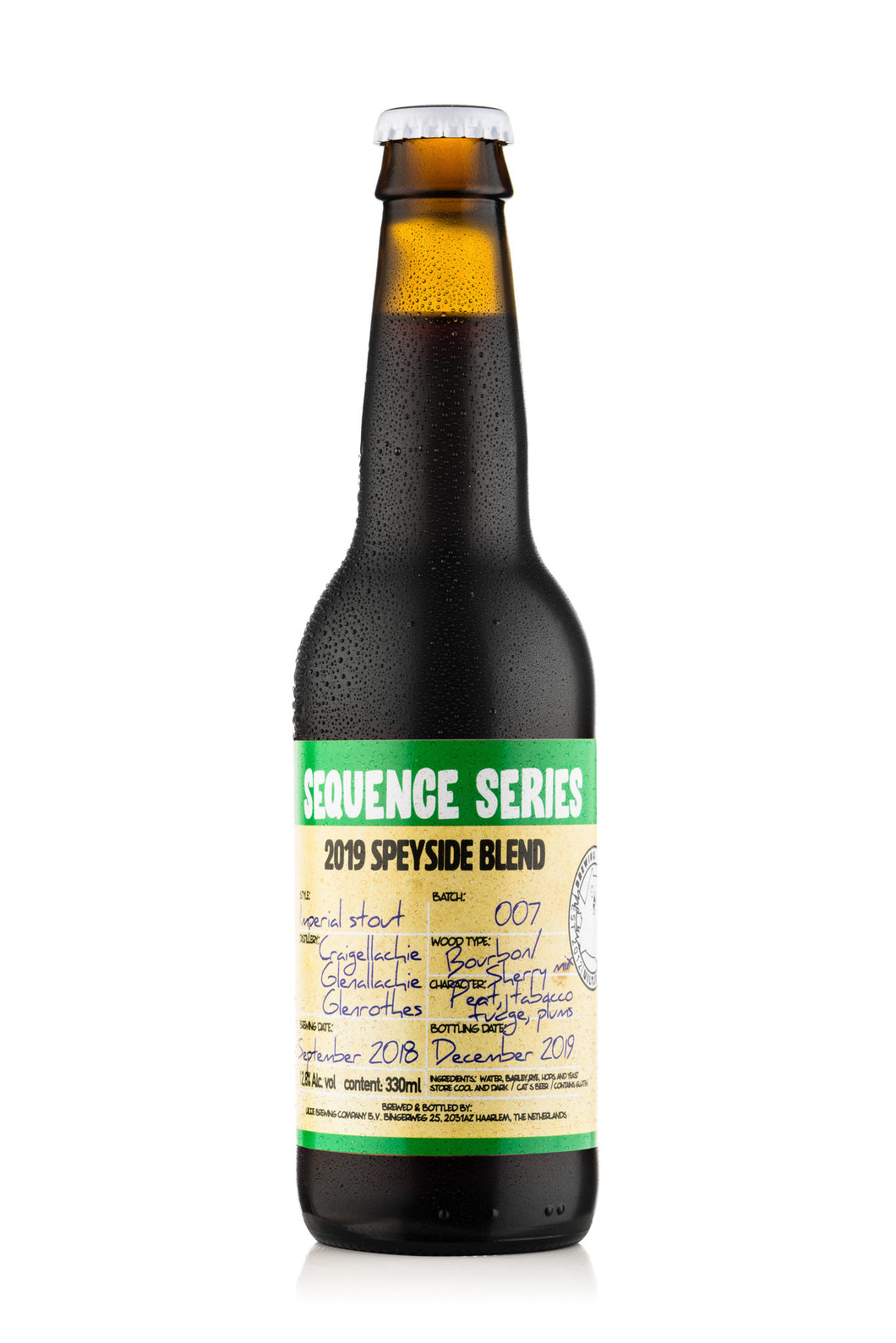 Sequence Series 7 - Uiltje Brewing Co - 2019 Speyside Blend Barrel Aged Imperial Stout, 12.8%, 330ml Bottle
