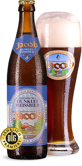 Dunkles Weissbier - Familienbrauerei Jacob - Dunkel Weissbier, 5.3%, 500ml Bottle