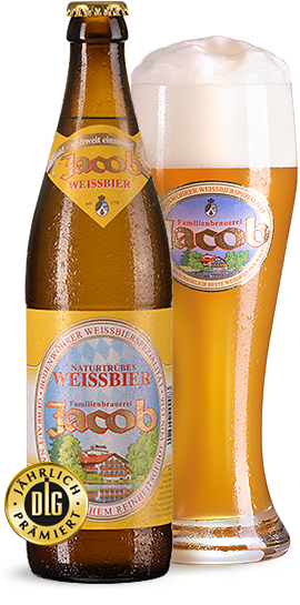 Weissbier - Familienbrauerei Jacob - Weissbier, 5.3%, 500ml Bottle