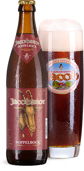Jacobator Weissbier Doppelbock - Familienbrauerei Jacob - Weissbier Doppelbock, 7.5%, 500ml Bottle
