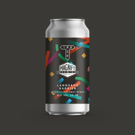 Language Barrier - Track Brew Co X Magnify Brewing - Imperial Coconut Stout, 12.5%, 440ml Can