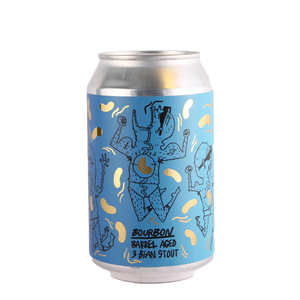 Bourbon BA 3 Bean Stout - Lervig Bryggeri - Bourbon Barrel Aged Imperial Stout with Cocoa, Vanilla & Tonka Beans, 12%, 330ml Can