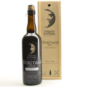 Straffe Hendrik Bruges Quadrupel Heritage 2019 - Brouwerij De Halve Mann - Oak Aged Belgian Quadrupel, 11%, 750ml Sharing Bottle Wooden Box Set