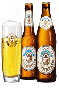 Meckatzer Weiss-Gold - Meckatzer Löwenbräu - Alkoholfrie Weissbier, 0.5%, 500ml Bottle