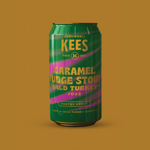 Load image into Gallery viewer, Caramel Fudge Stout Wild Turkey Barrel Aged 2022 Edition - Brouwerij Kees - Wild Turkey Barrel Aged Imperial Caramel Fudge Stout, 11.6%, 330ml Can
